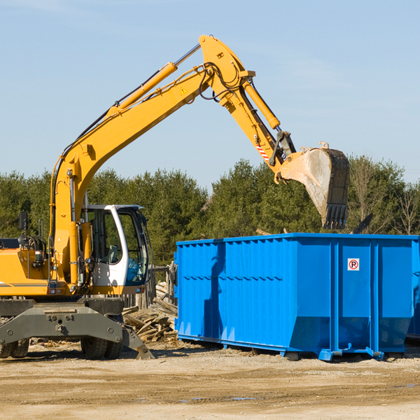 are there any restrictions on where a residential dumpster can be placed in Elysian Fields